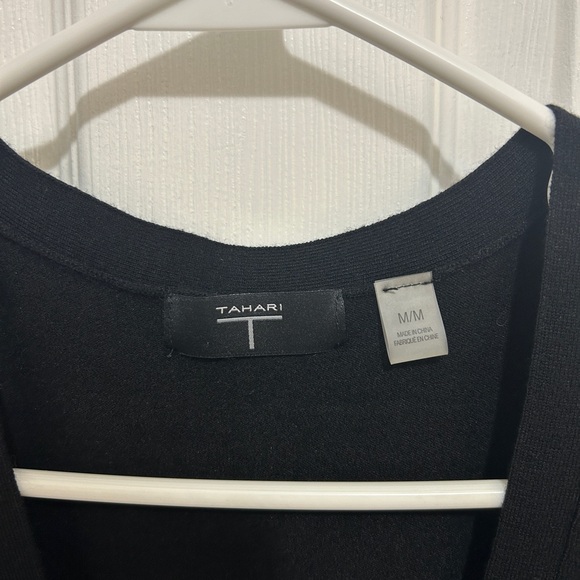 Women’s M Black Sweater Vest with Gold Snap Front - Picture 2 of 6